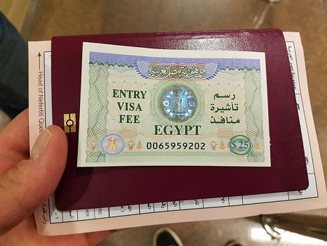 Procedimiento de visa para Egipto