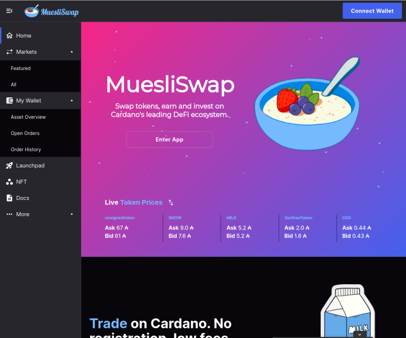 MuesliSwap: Qué es y como comprar en esta DEX
